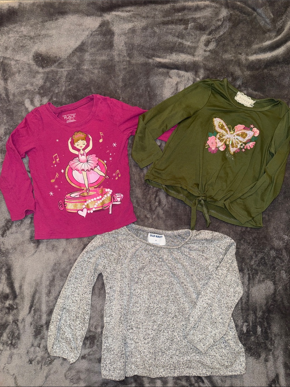 The Children's Place Magenta Ballerina Long-Sleeve Tee